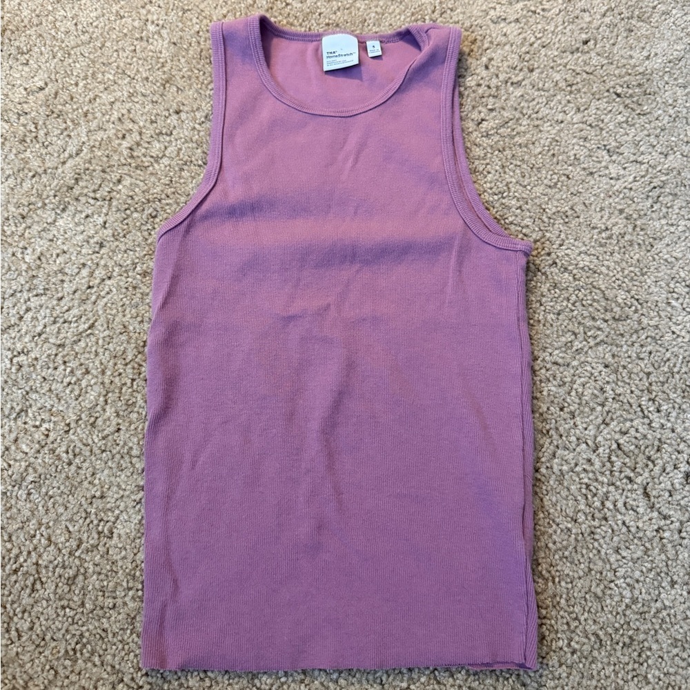 TNA purple Ribbed Tank Top